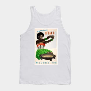 Vintage Travel Poster Friendly Fiji welcomes you Tank Top